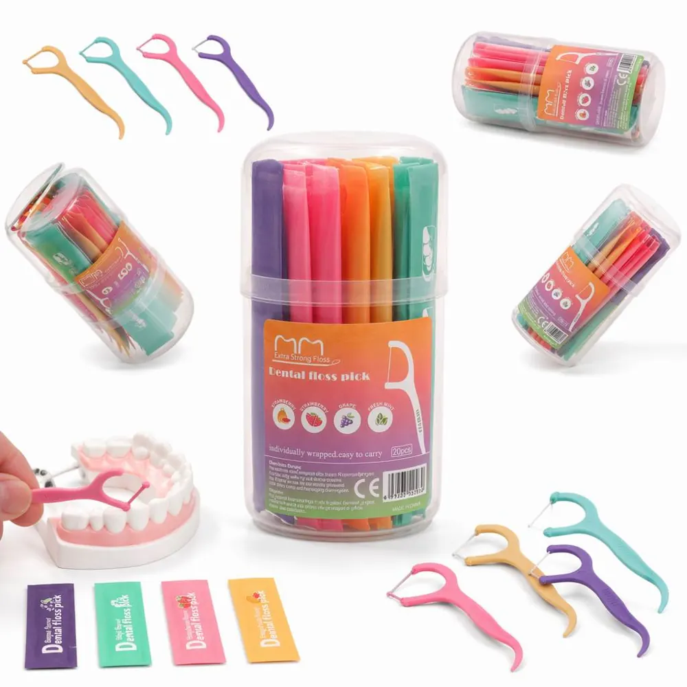 Fruit Flavored Dental Floss Picks, Individually Wrapped 2