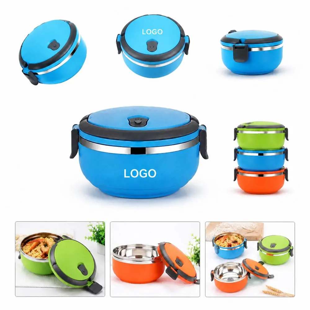 Stainless Steel Airtight Round Food Storage Lunchbox