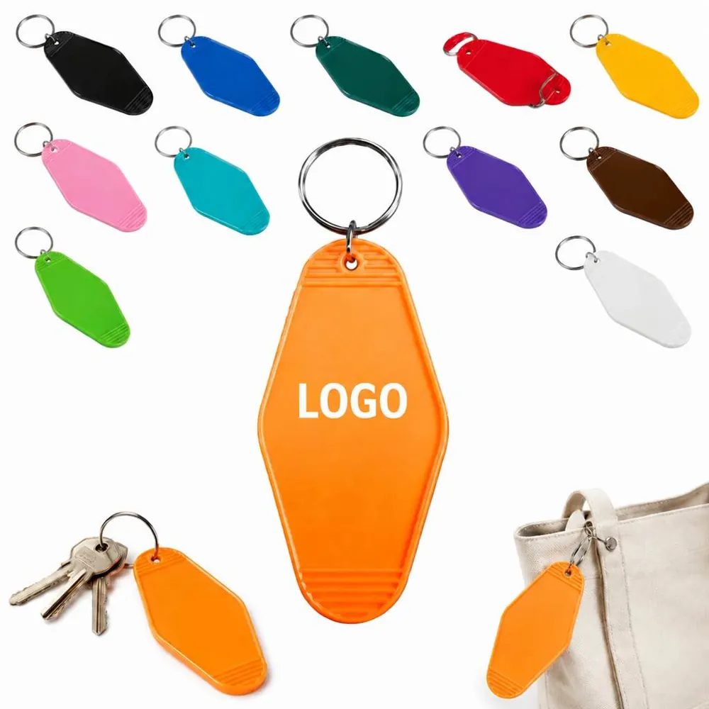 Vintage Motel Key Tag Retro Metal Keychain Bag Charm