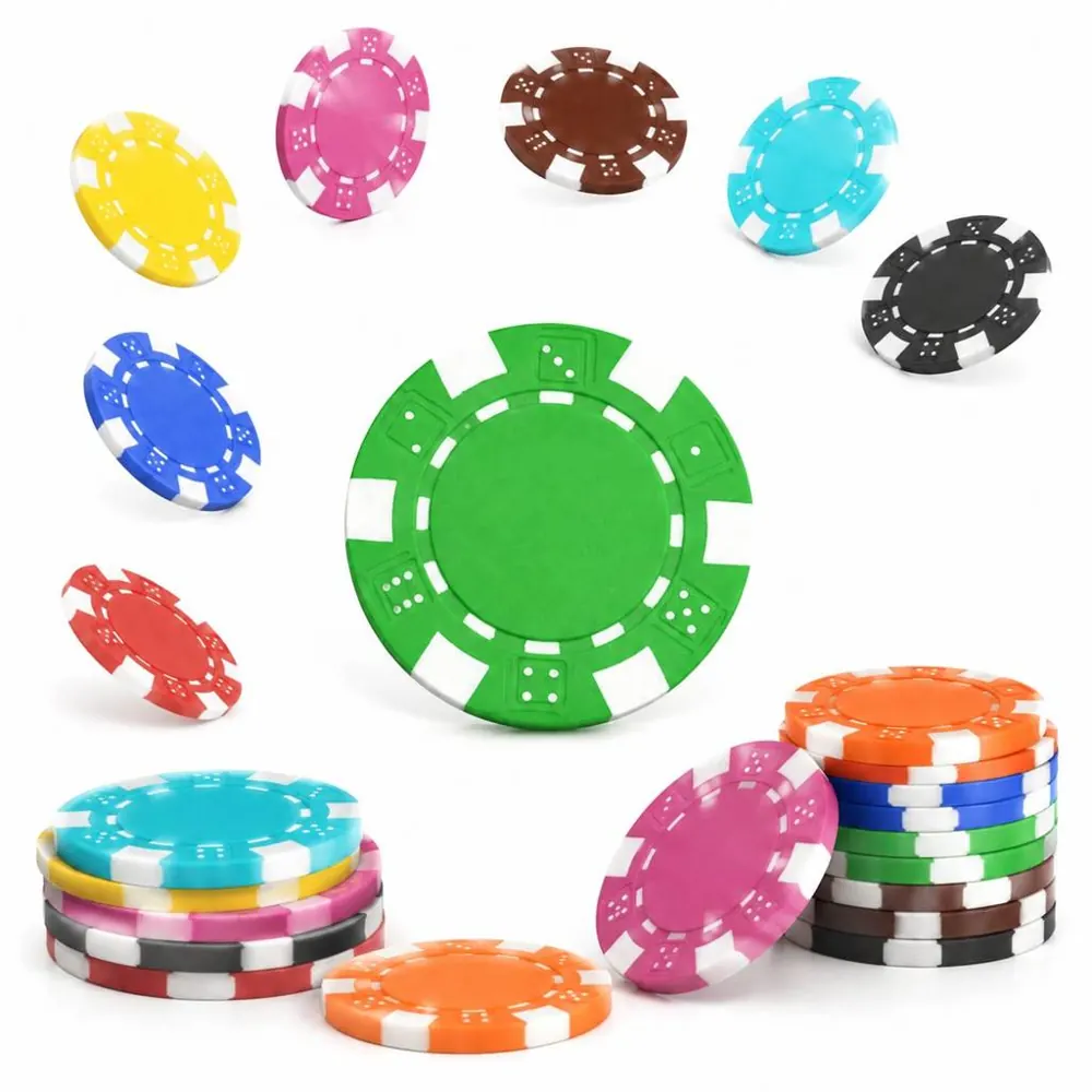 Weighted Plastic Clay Poker Chips for Casino Card Games 2
