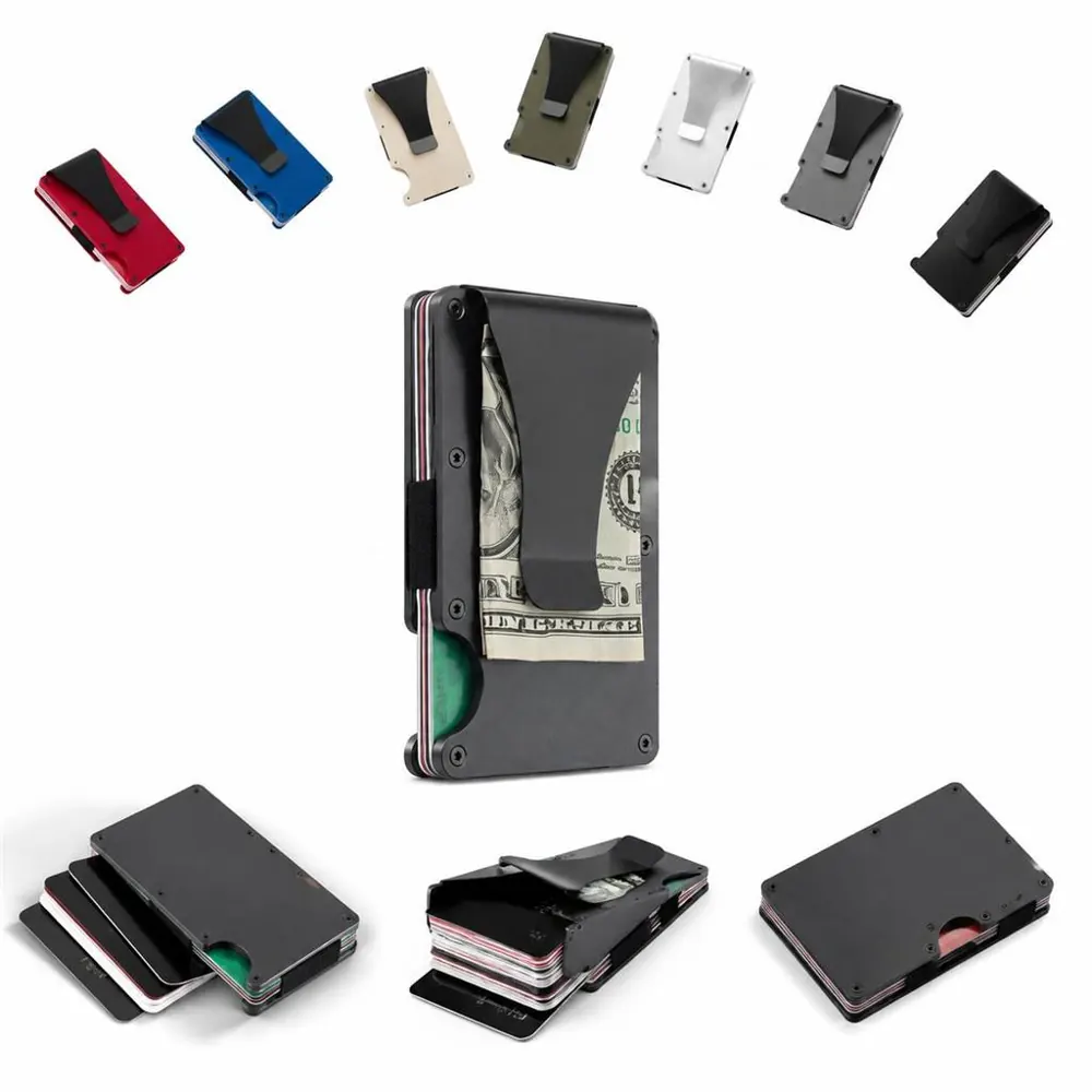 RFID Blocking Aluminum Wallet for Credit Cards and Cash 2