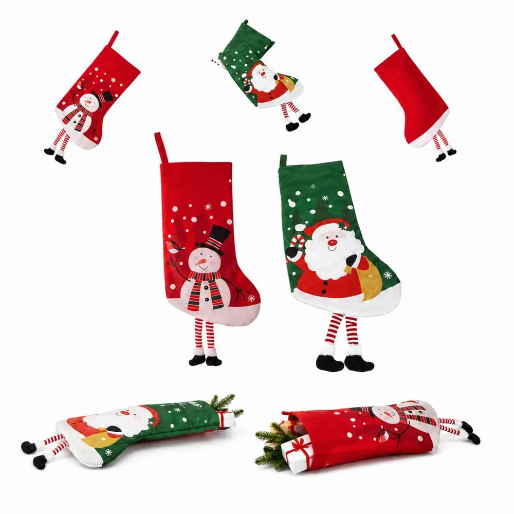 Plush Christmas Character Stocking with Legs and Shoes 2