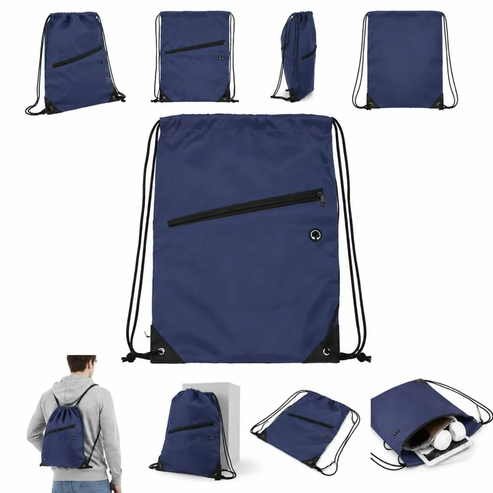 Reinforced Corner Drawstring Backpack, 210D Polyester 2