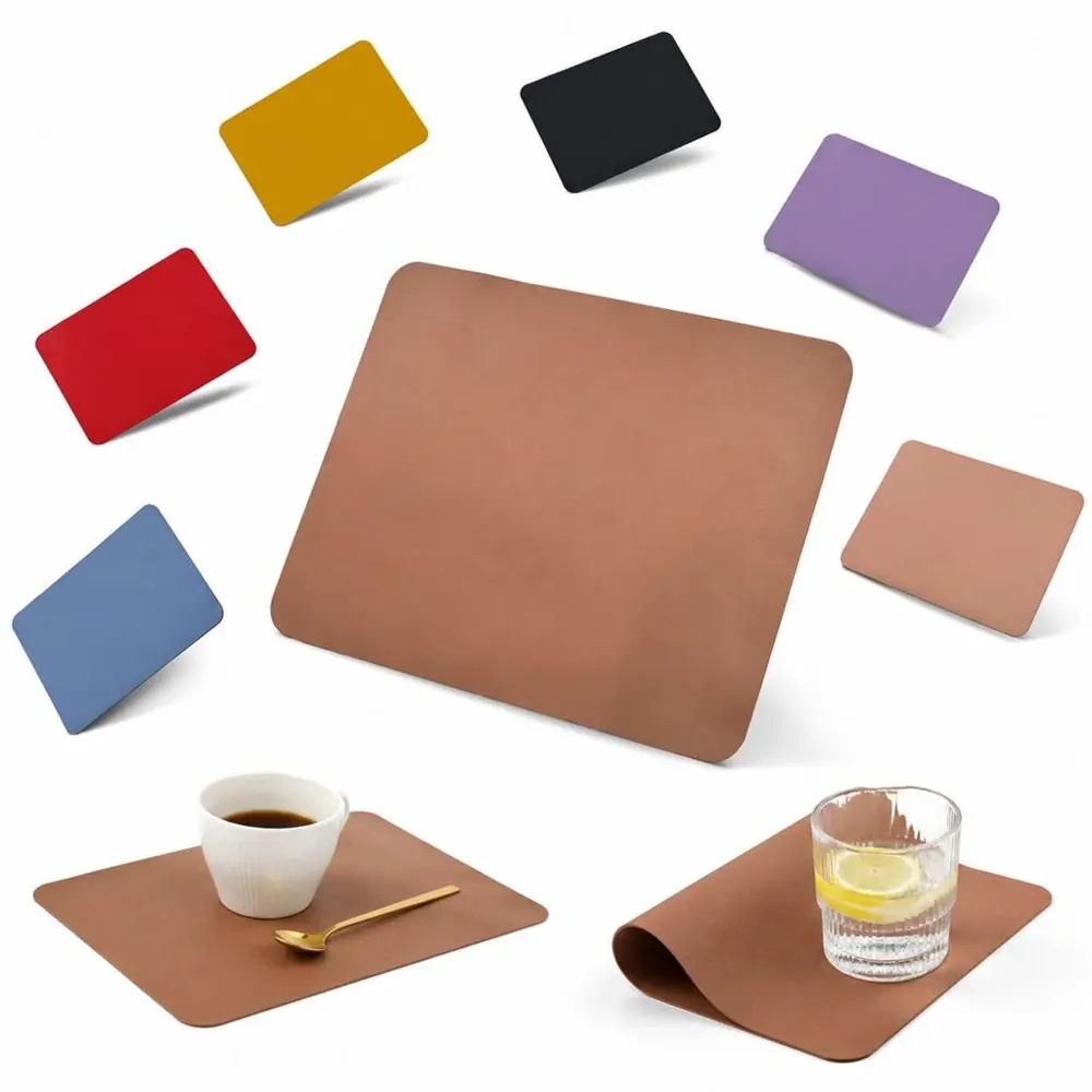 Non-Slip PU Leather Mouse Pad, Ultra-Thin for Precise 2