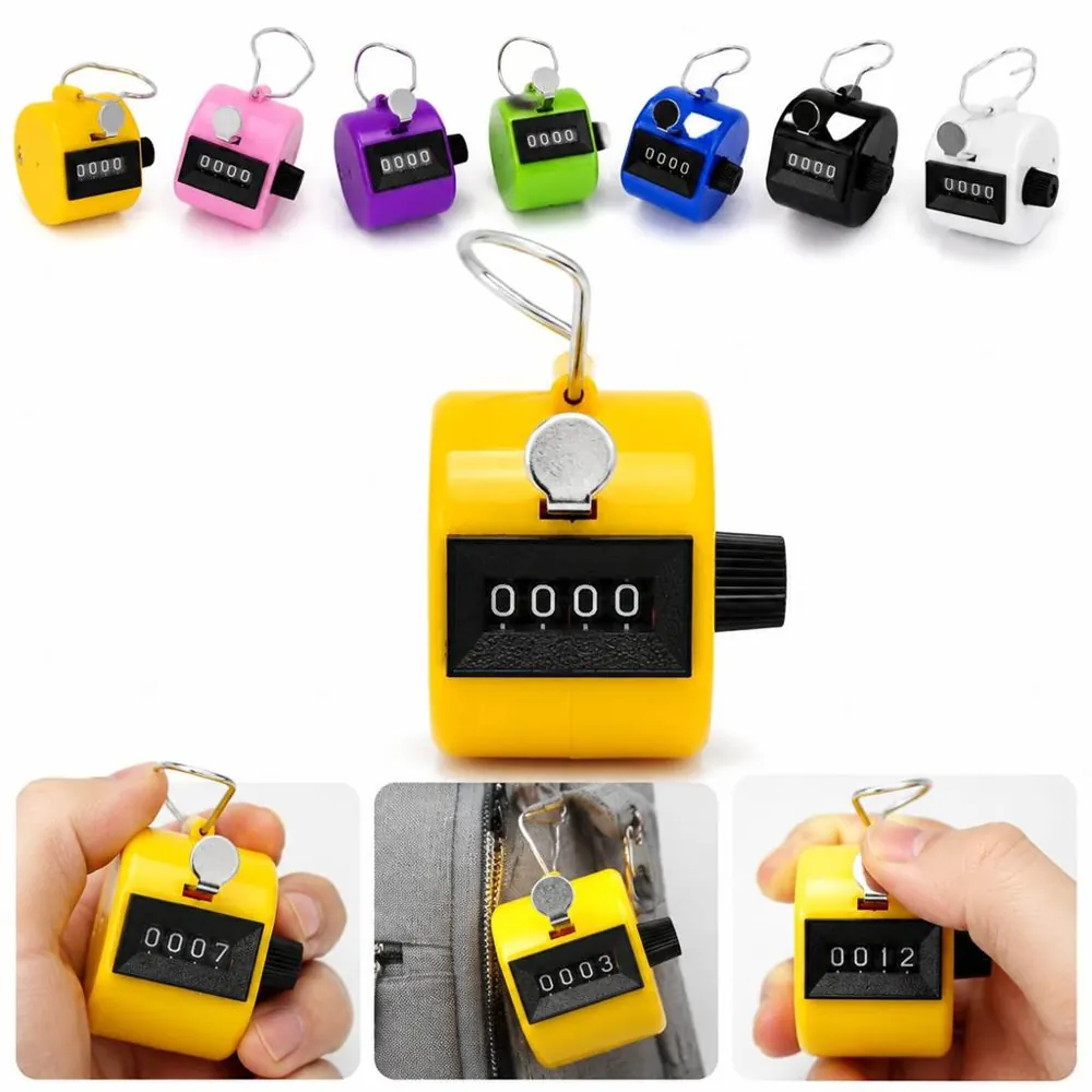 Mechanical Hand Tally Counter with Reset Knob, 4-Digit 2