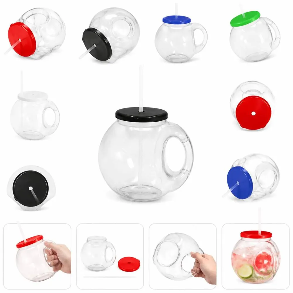 Durable Plastic Cup with Lid and Straw for Hot & Cold Drinks 2