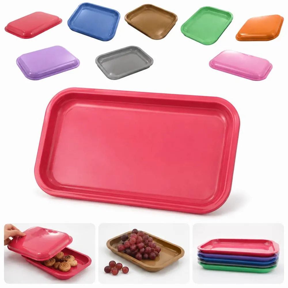 Biodegradable Plastic Storage & Serving Tray with Raised 2