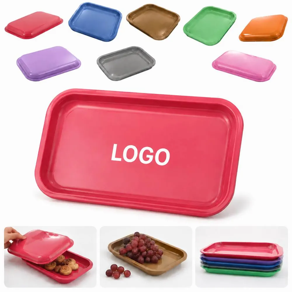 Biodegradable Plastic Storage & Serving Tray with Raised