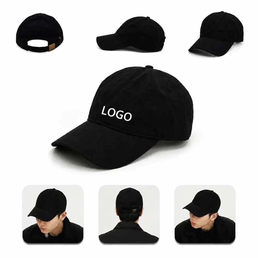 Unstructured Cotton Twill Baseball Cap with Adjustable Strap