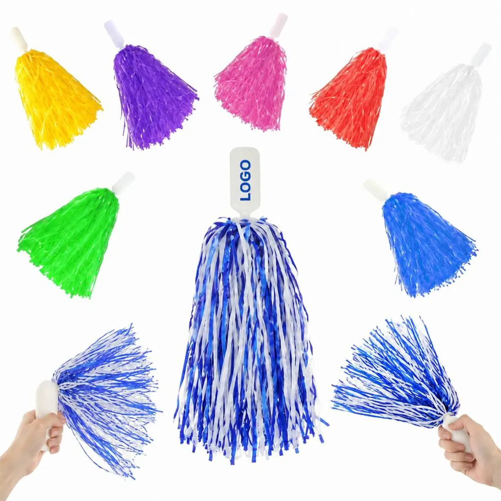 Vibrant Cheerleading Poms with Secure Grip Handle, 12-Inch