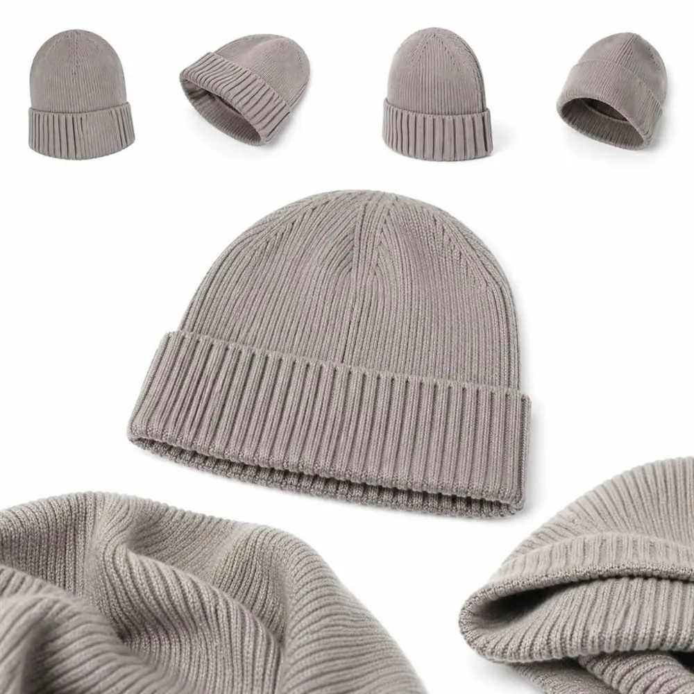 Thick Knit Cuff Beanie Winter Hat for Cold Weather 2