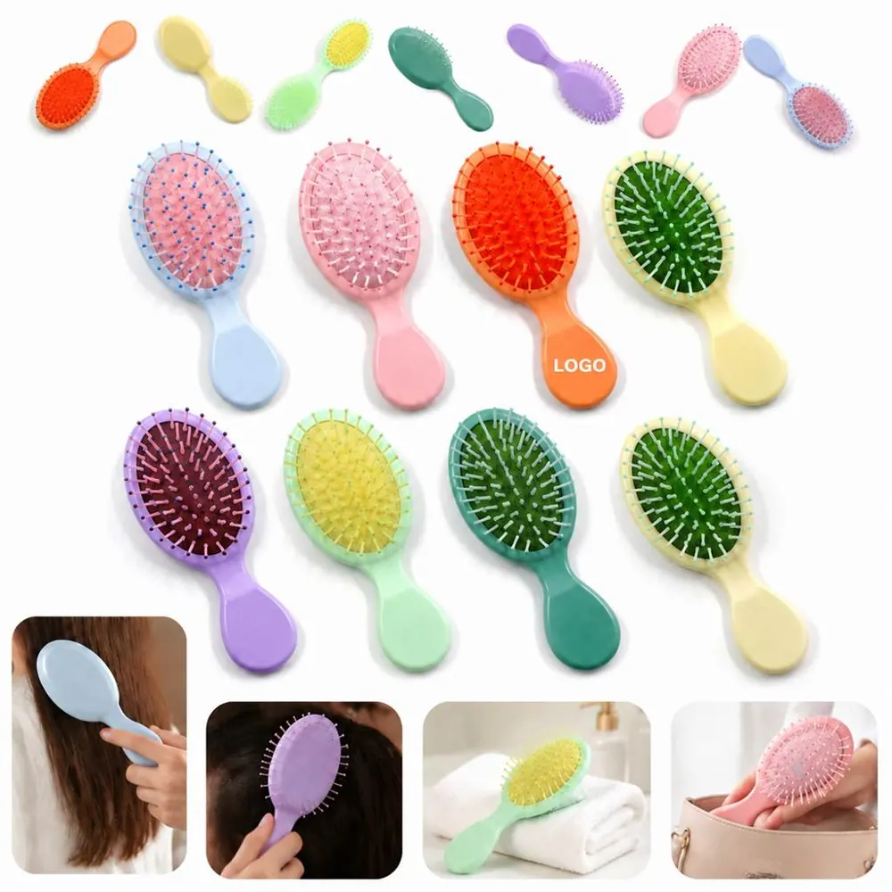 Travel Oval Detangling Brush with Airbag Cushion