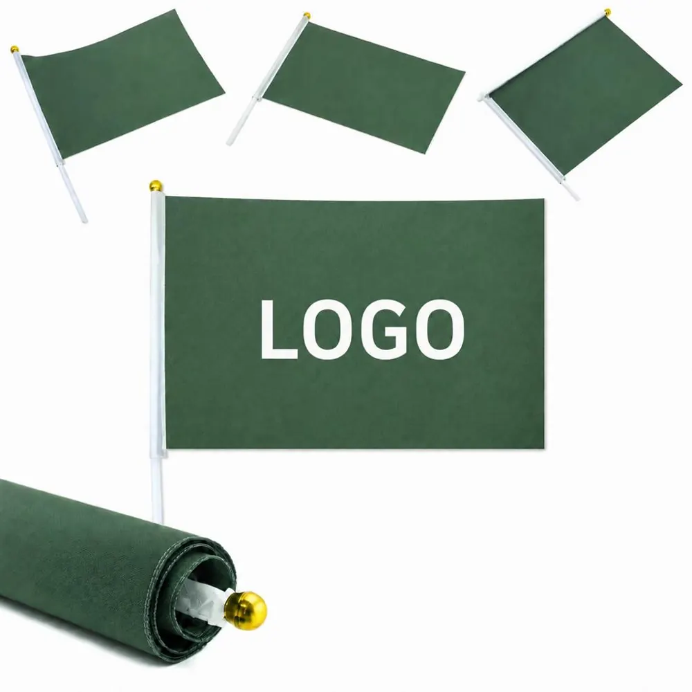 Double-Sided Polyester Stick Flag 8.3x5.5in for Events