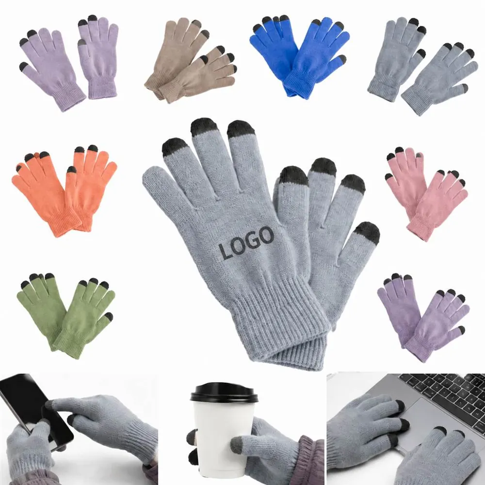 Touchscreen Knit Gloves for Smartphone Use, Conductive