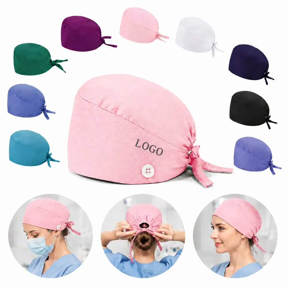 Adjustable Surgical Scrub Nurse Cap, Breathable Non-Woven