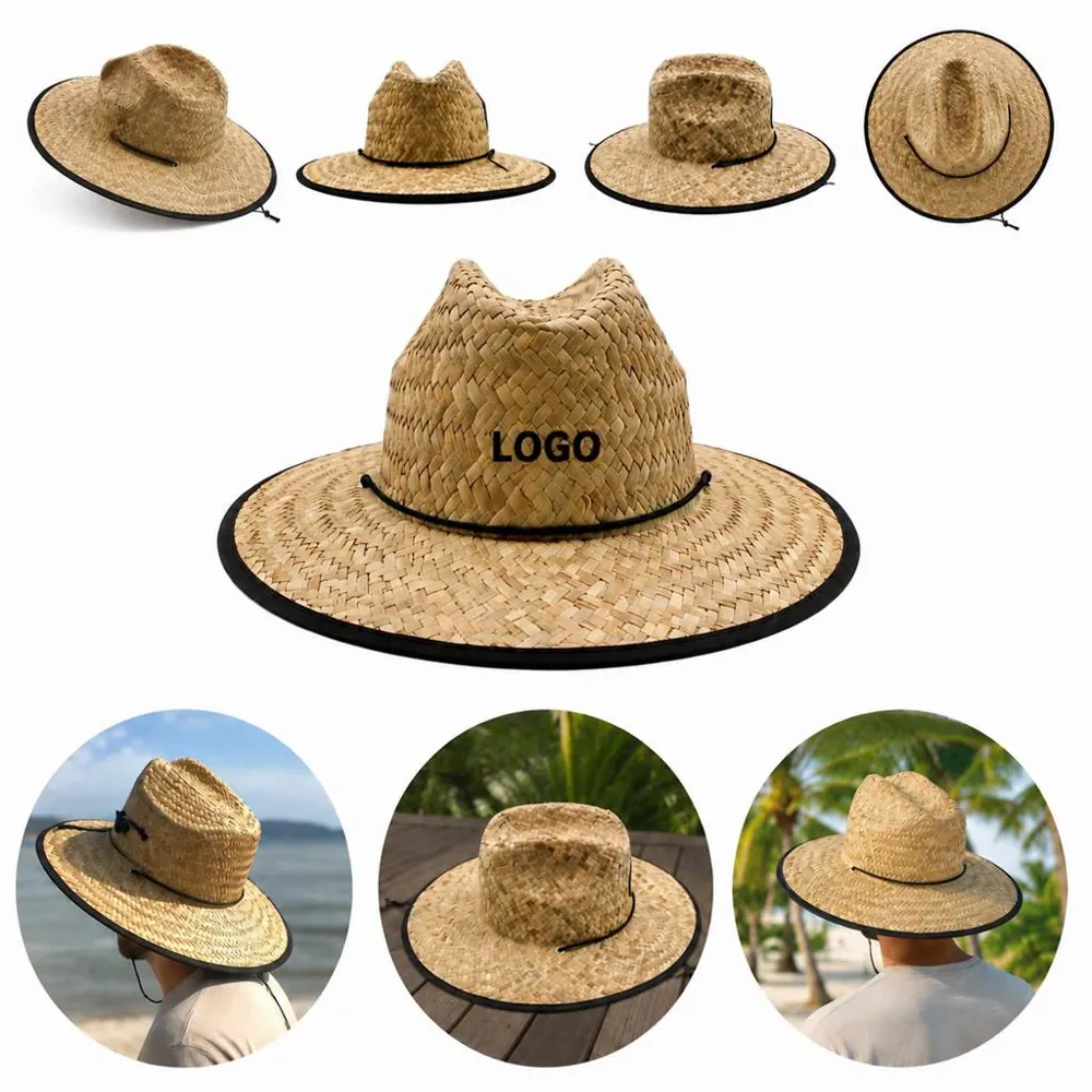 Handwoven Wide Brim Straw Sun Hat for Beach Travel