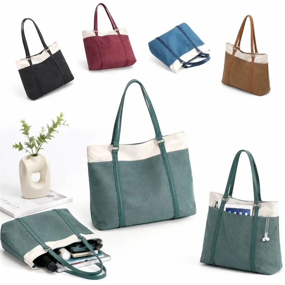 Vintage Laptop Tote Bag with Padded Compartment 2