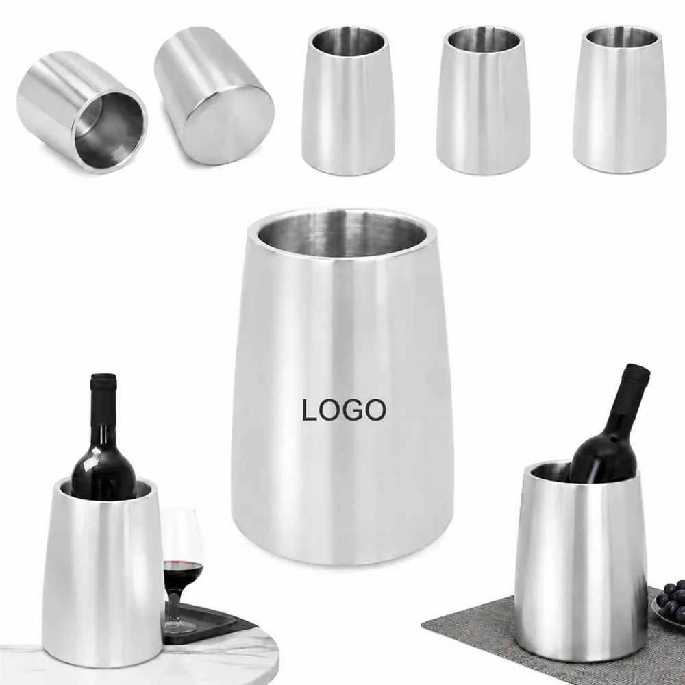 Double-Walled Stainless Steel Wine Chiller for Standard