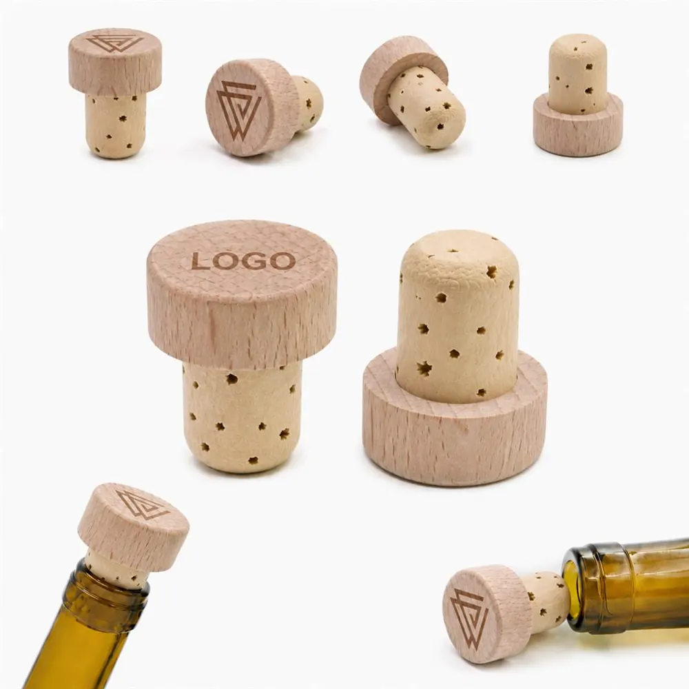 Natural Cork Wine Stopper Airtight Seal for Freshness