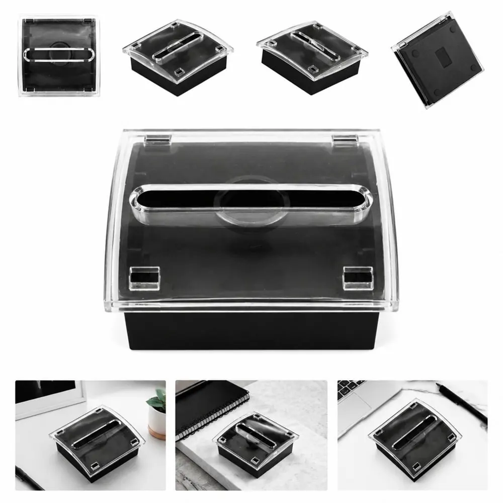 Sturdy Plastic Note Box Organizer for Desk, Home, Office 2