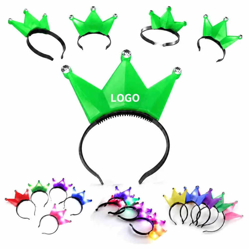 LED Crown Headband with Adjustable Glow Modes for Parties