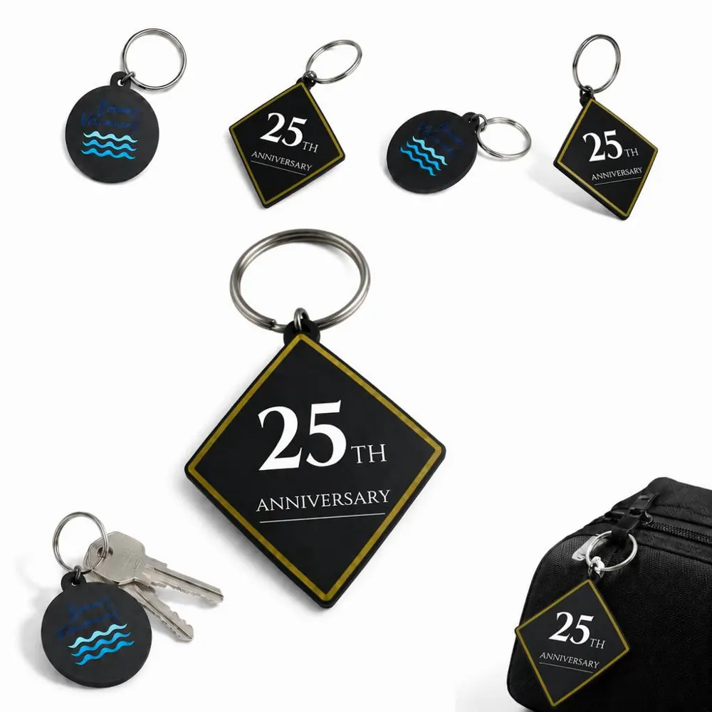 Custom Shape Soft PVC Keychain Durable Key Ring for Daily 2