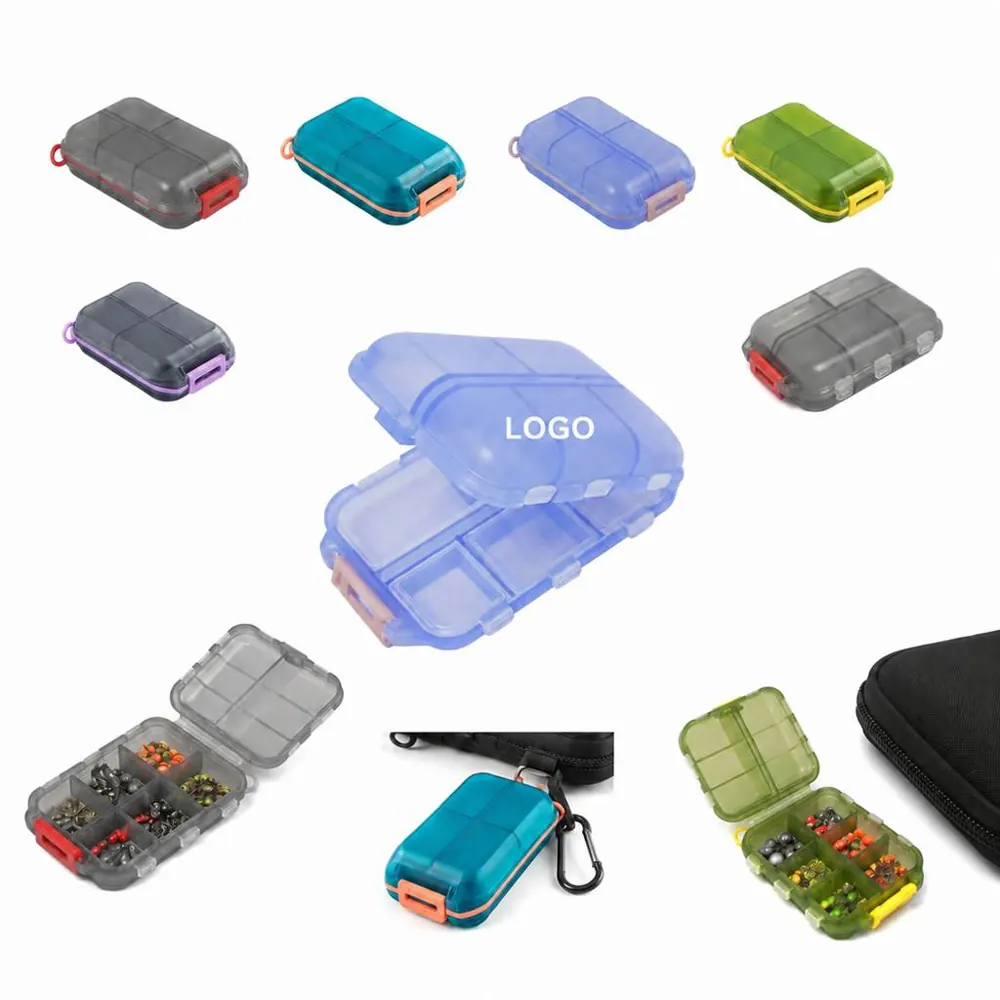 10 Cell Transparent Pill Box Organizer for Travel and Daily