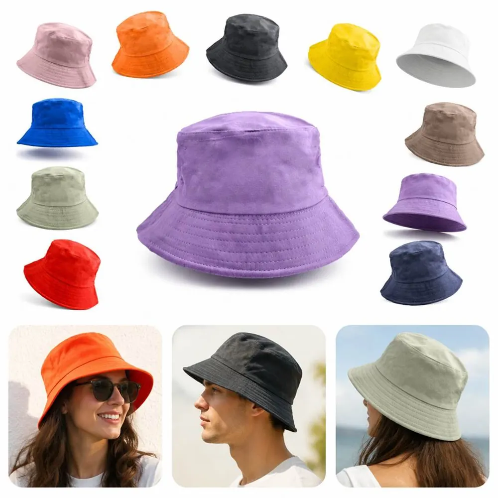 Breathable Cotton Bucket Hat for Sun Protection 2
