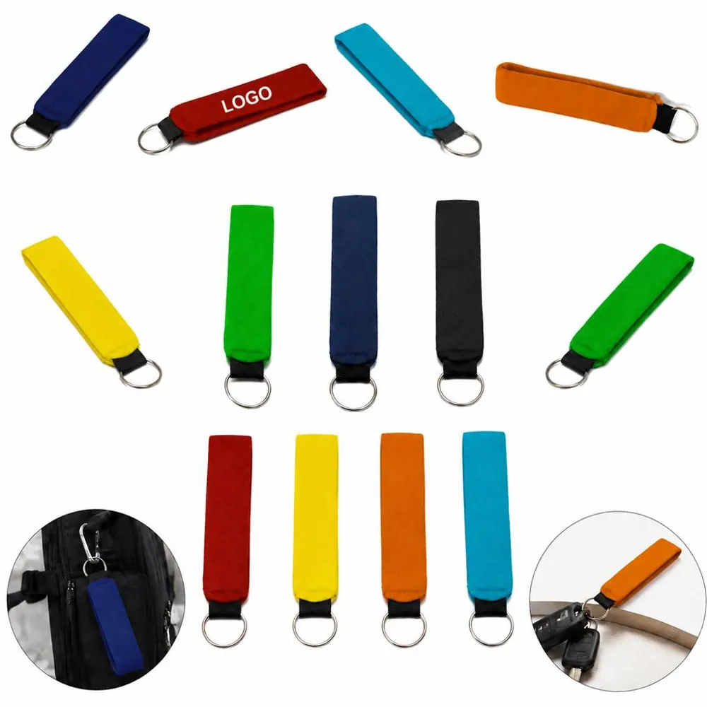 Neoprene Wristlet Keychain with Sturdy Metal Ring