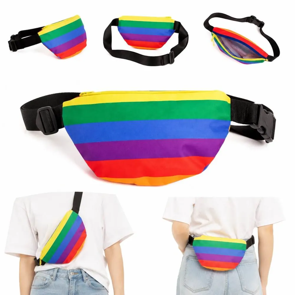 Rainbow Fanny Pack with Water-Resistant Adjustable Waist 2