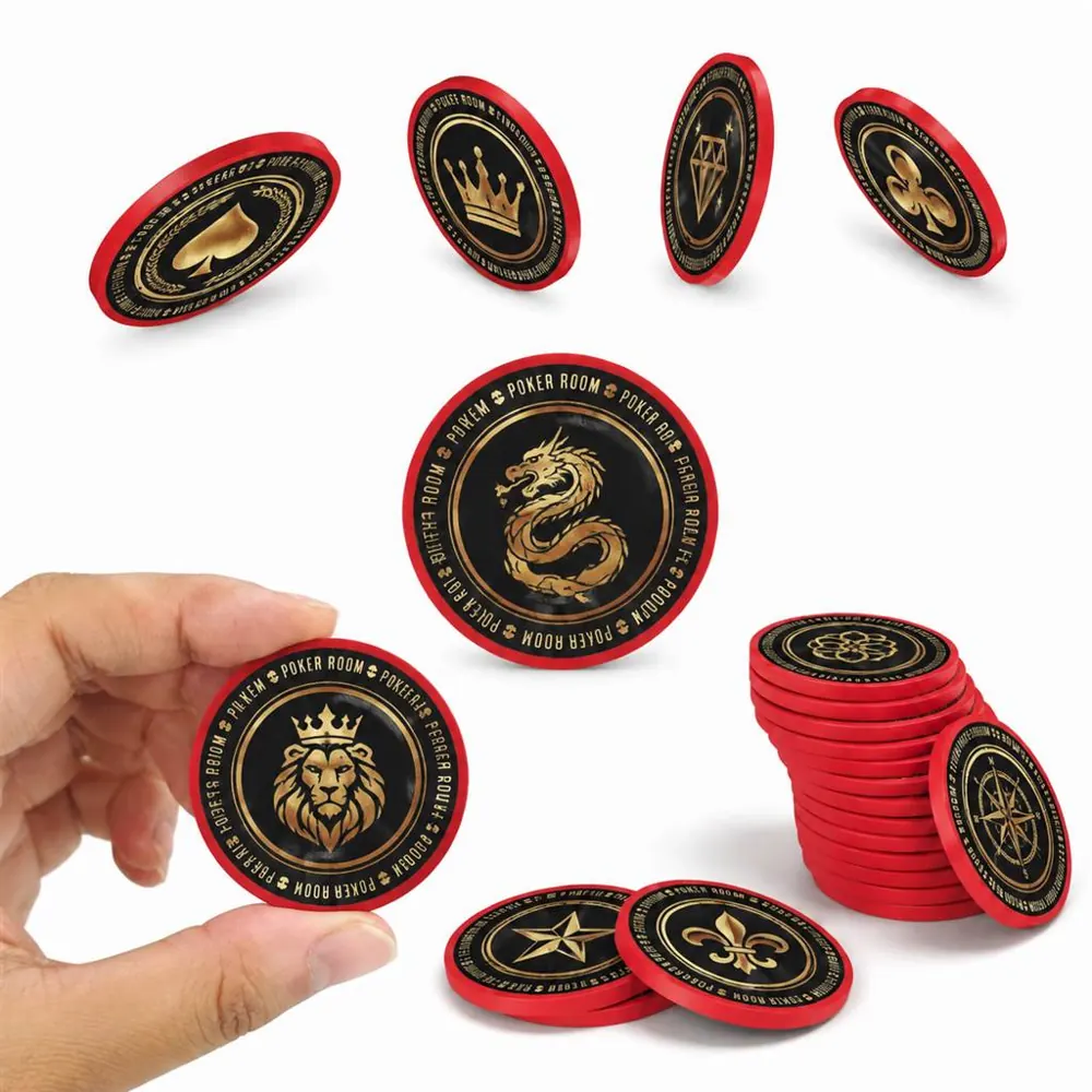 Full Color Ceramic Poker Chips for Card Games & Casino 2