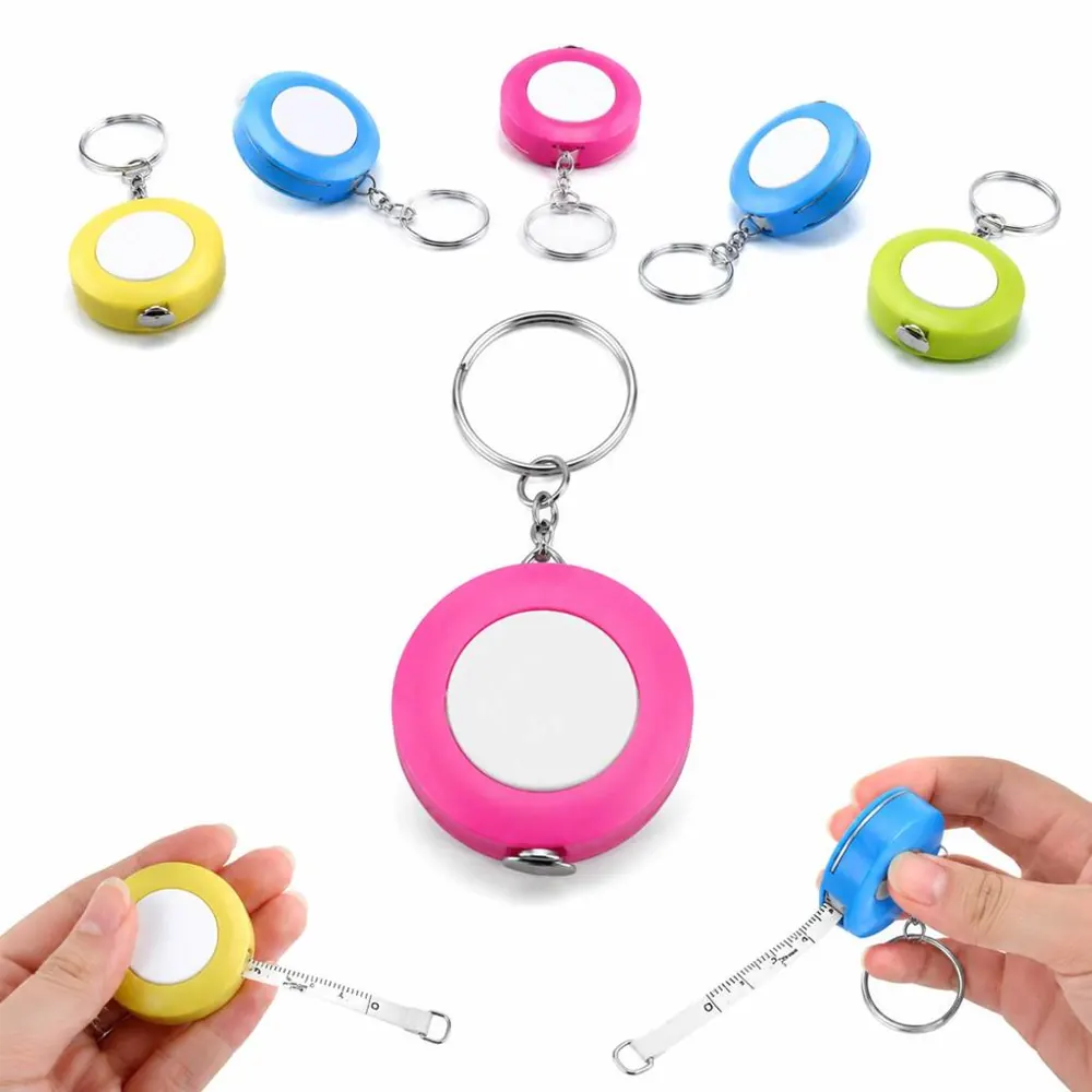 Double Sided Retractable Measuring Tape Keychain Tool 2