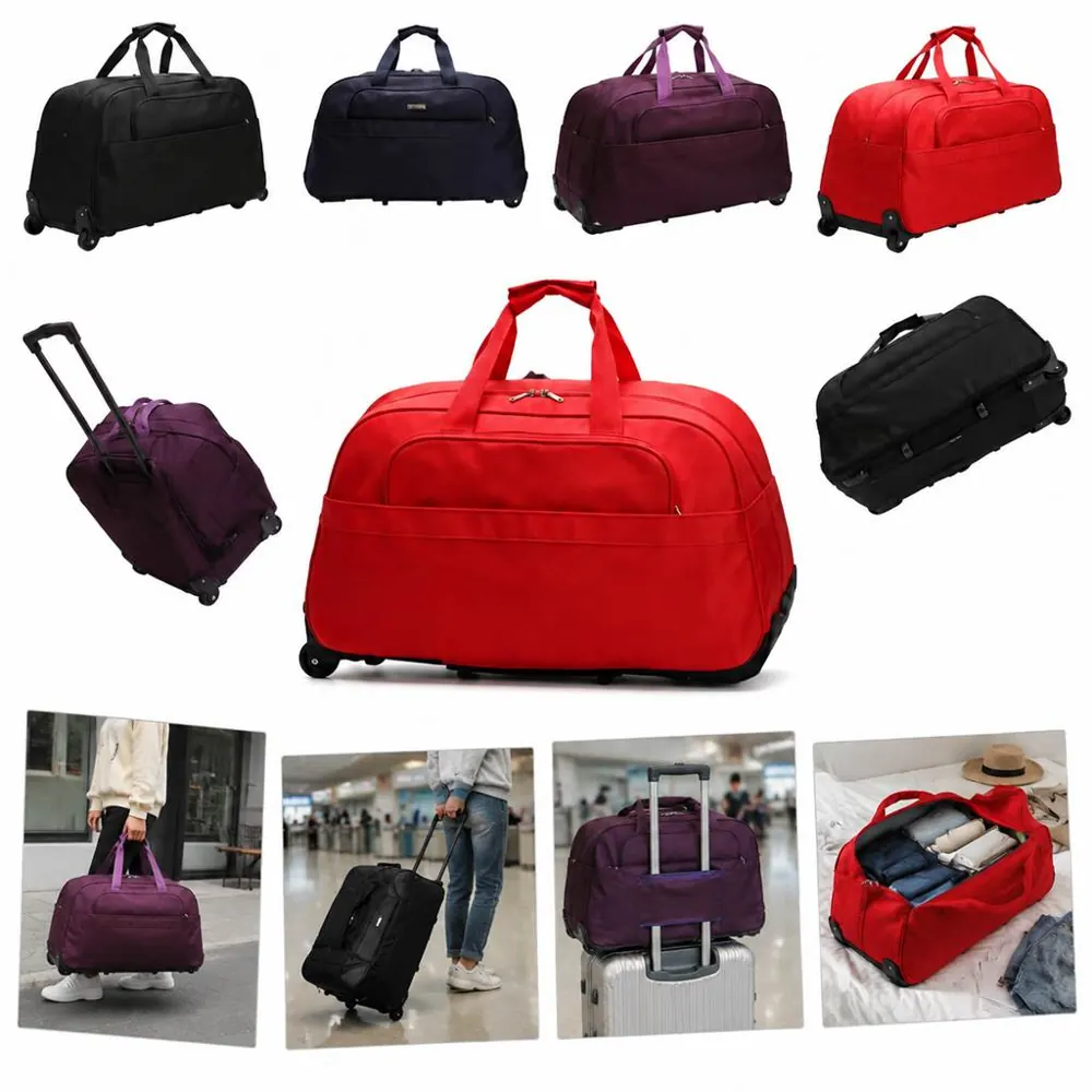 Rolling Wheel Travel Bag with Telescopic Handle for Easy 2