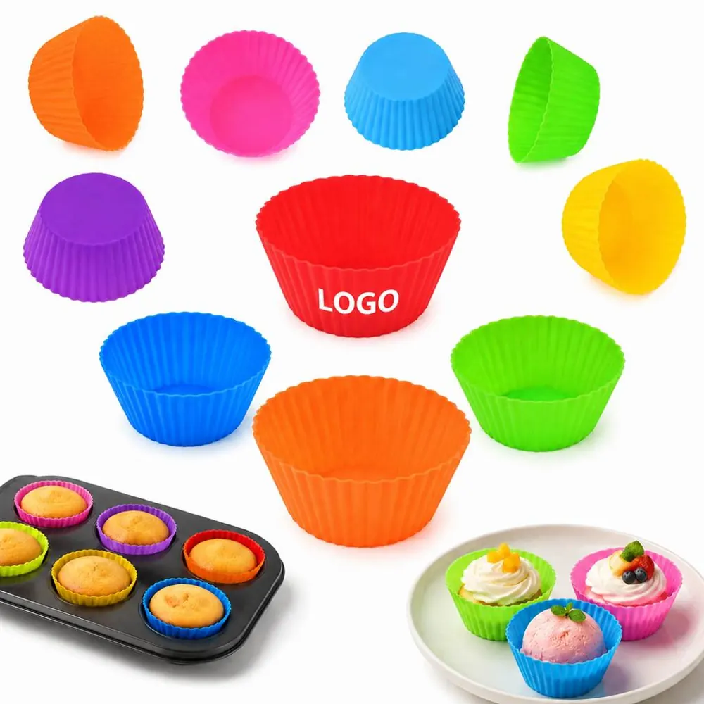 Reusable Nonstick Silicone Baking Cups for Cupcakes