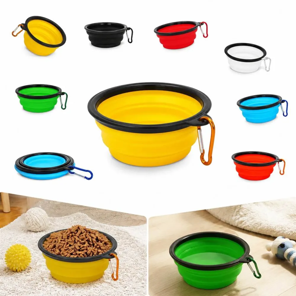 Collapsible Pet Bowl with Customizable Design for Travel 2