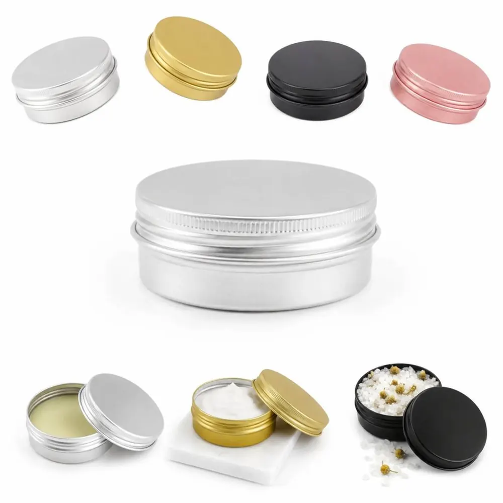 Premium Aluminum Round Metal Can with Secure Lid 2