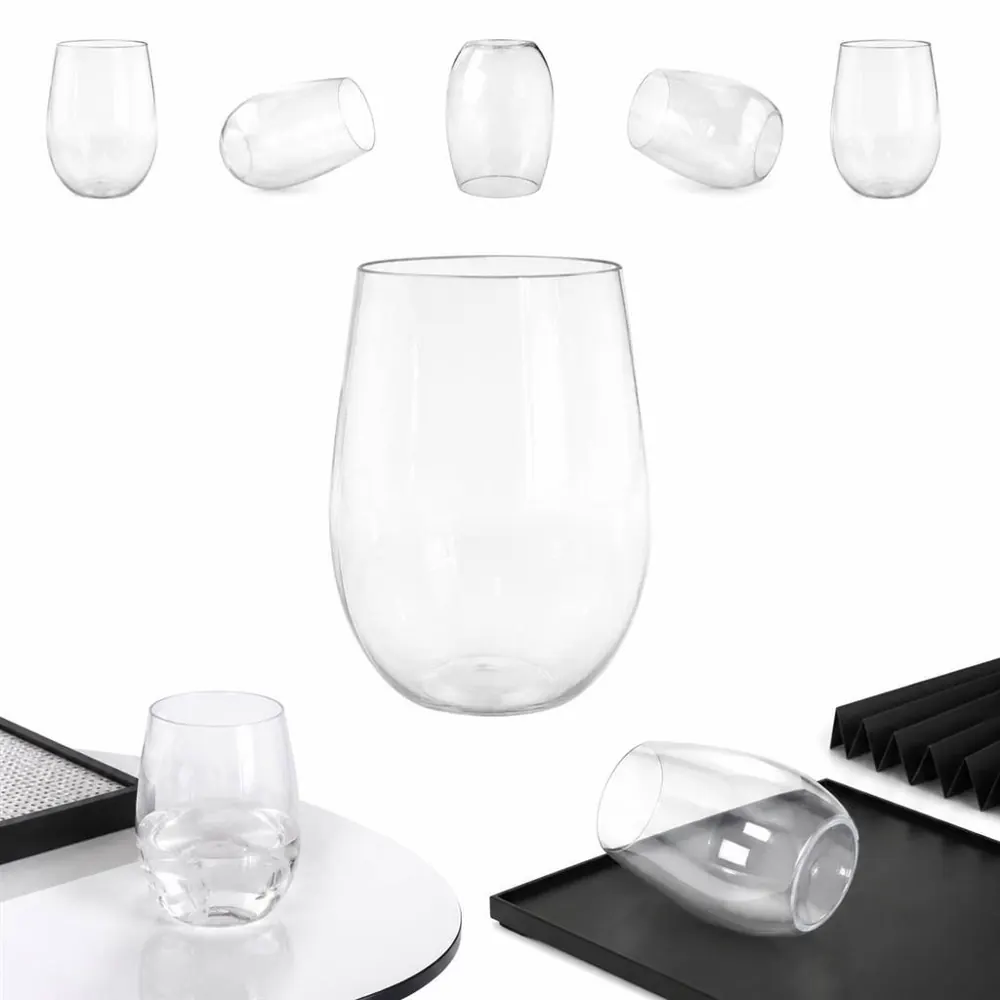 12oz Clear Egg-Shaped PET Cup for Cold Drinks & Desserts 2