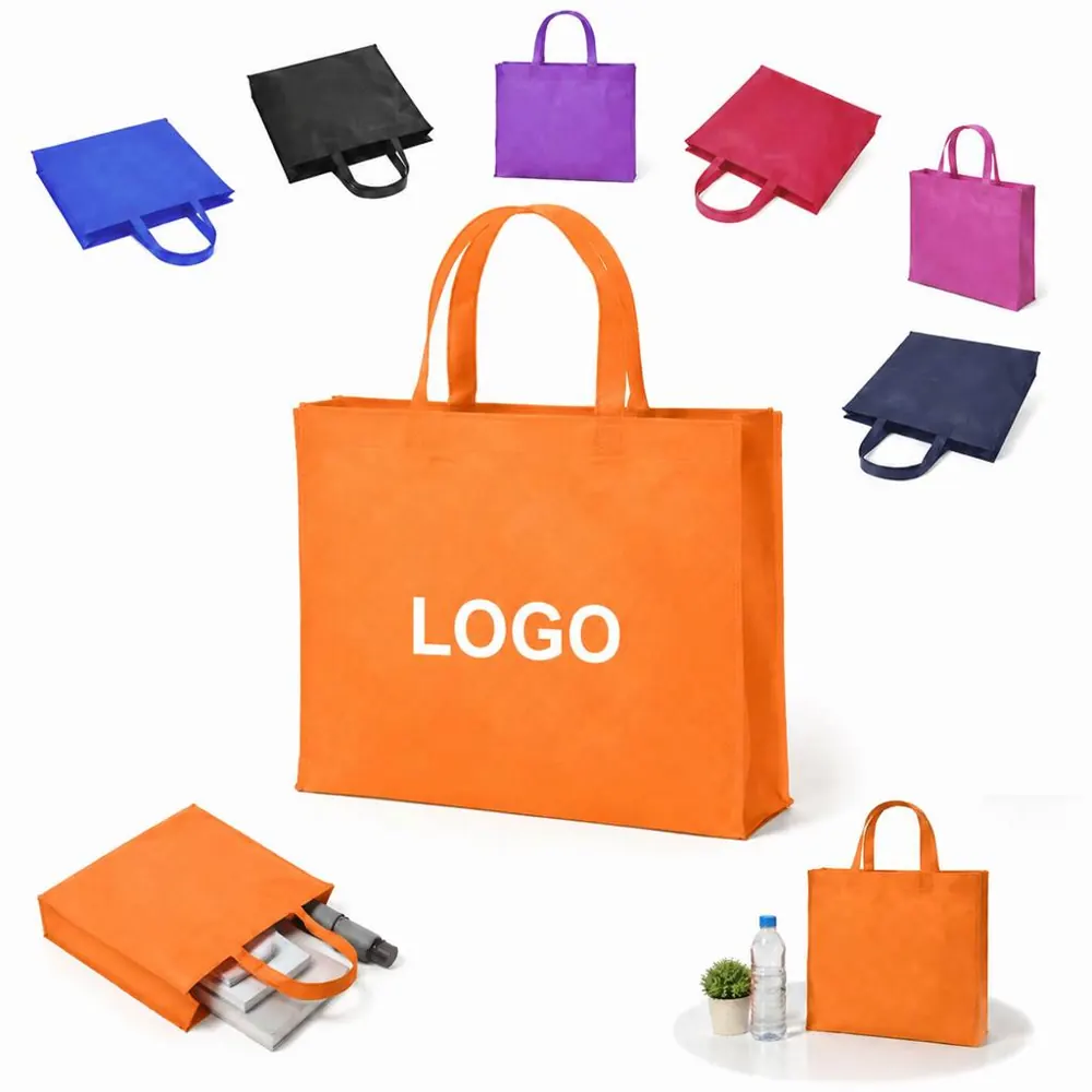Reusable Non-Woven Tote Bag with Sturdy Handles for Shopping