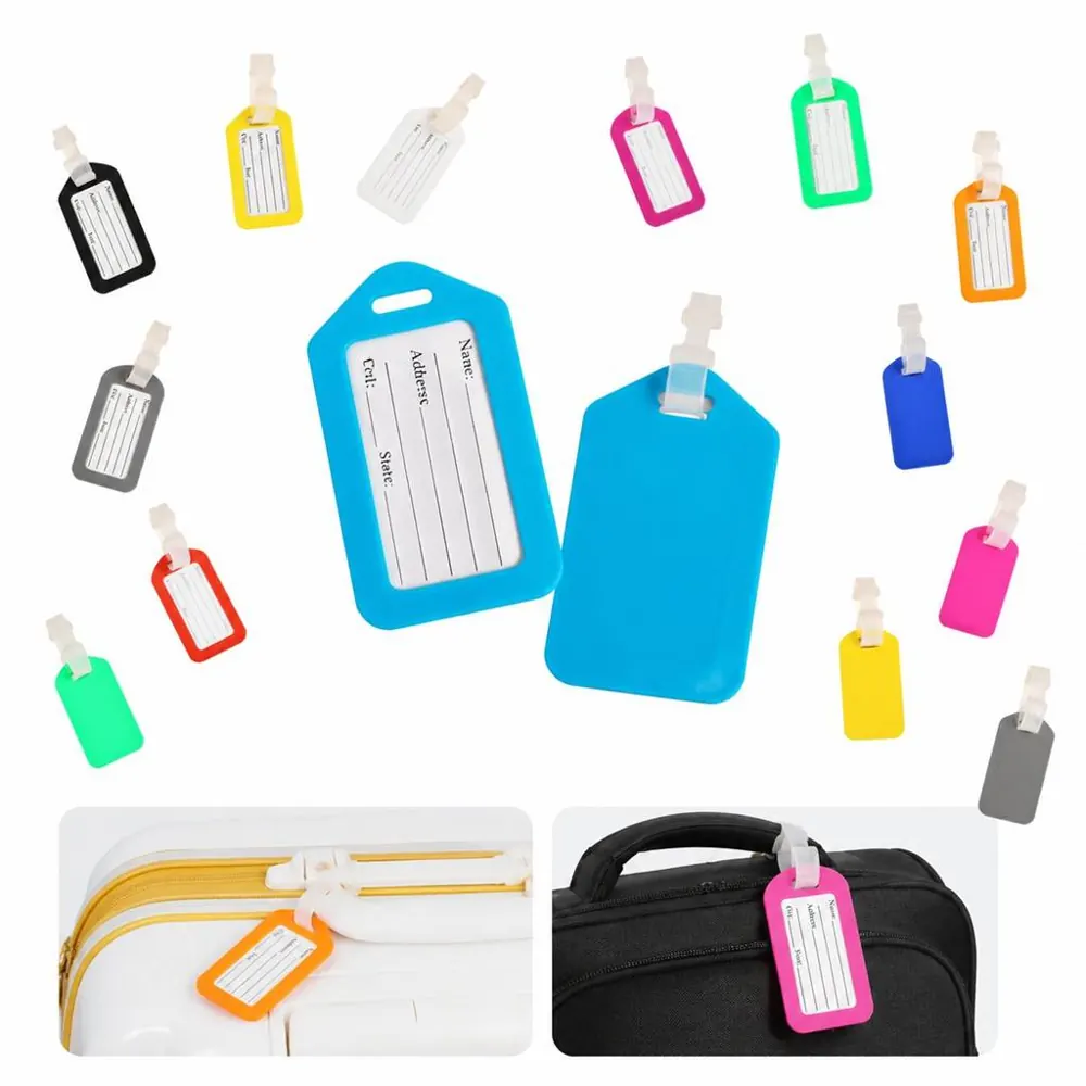 Clear Window Luggage Tag with Secure Loop for Easy 2