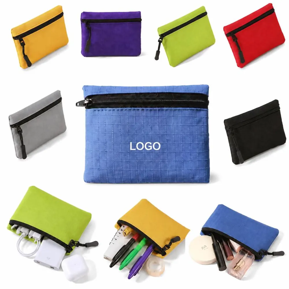Waterproof Oxford Zipper Coin Wallet for Coins & Cards