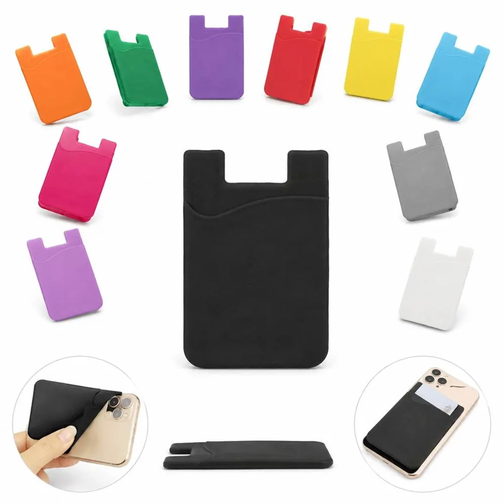 Flexible Silicone Card Holder Sticker for Phone Back 2