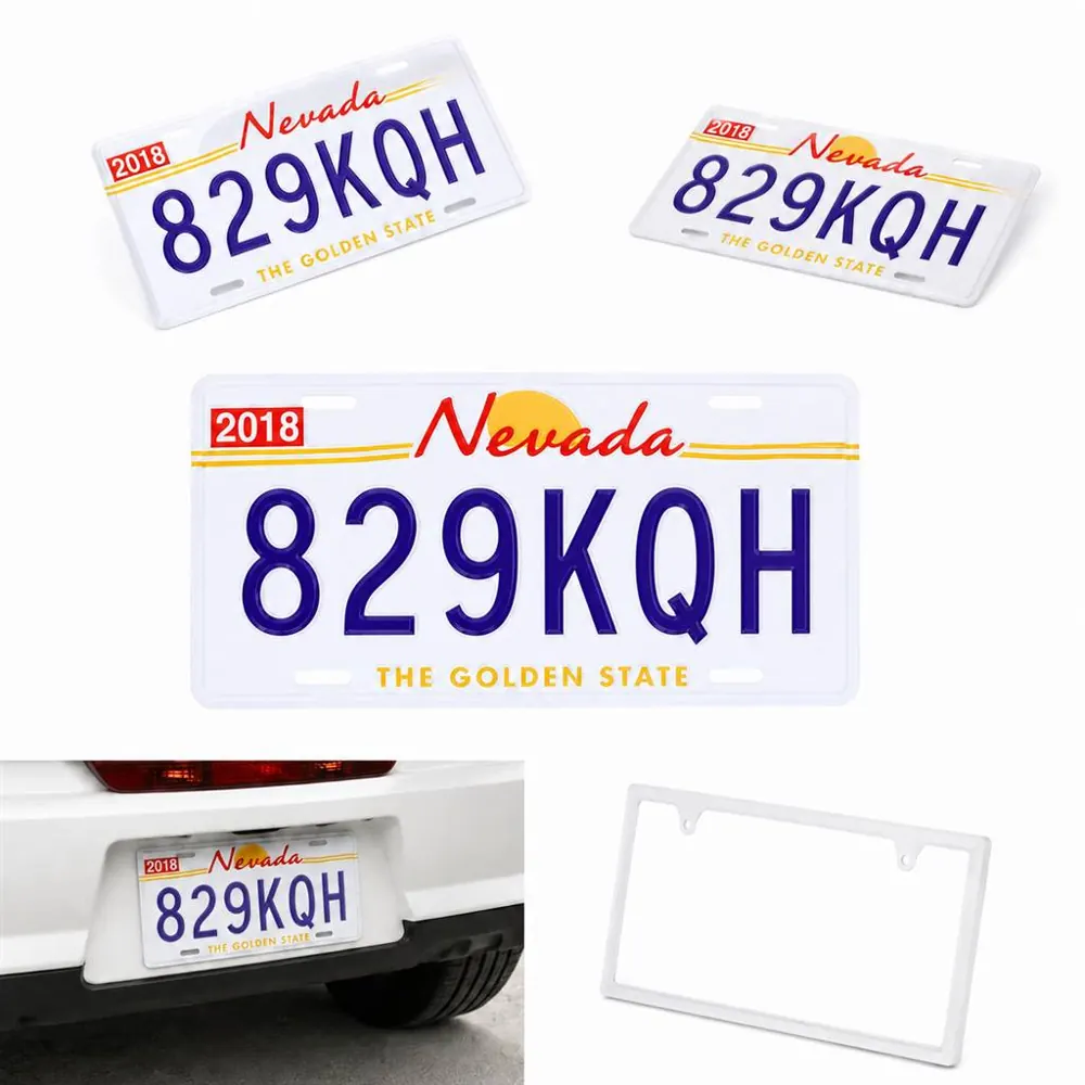 Personalized Nevada Style License Plate with Frame 2