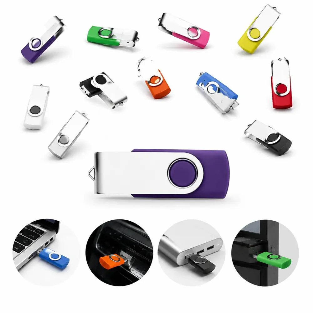 8GB Swivel USB Flash Drive, Rotating Design, Plug-and-Play 2