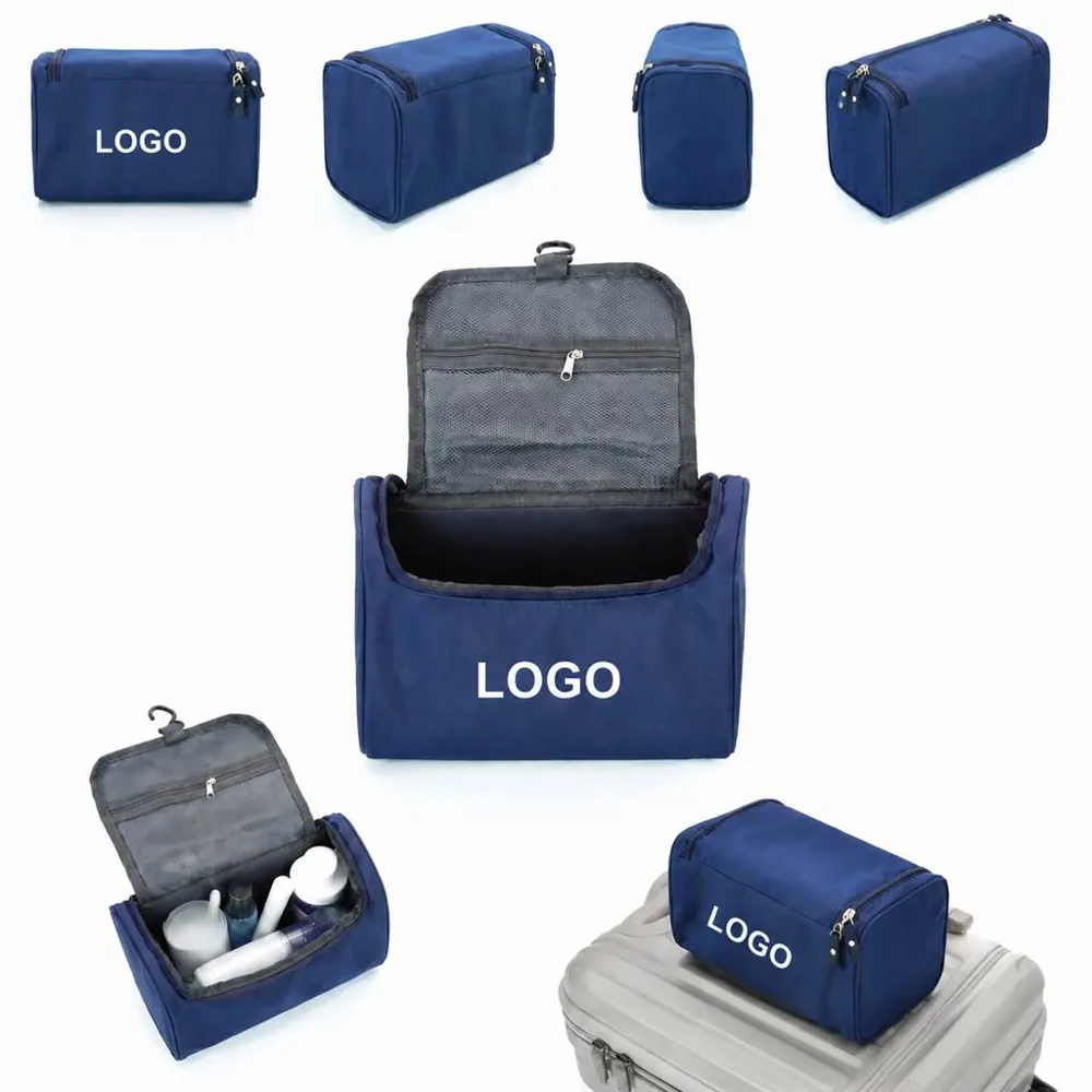 Men's Hanging Waterproof Toiletry Bag with Clear Pouches