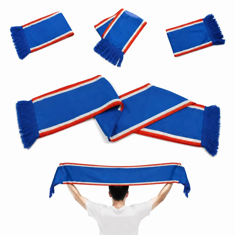 Custom Team Logo Scarf with Tassels for Stadium Wear 2