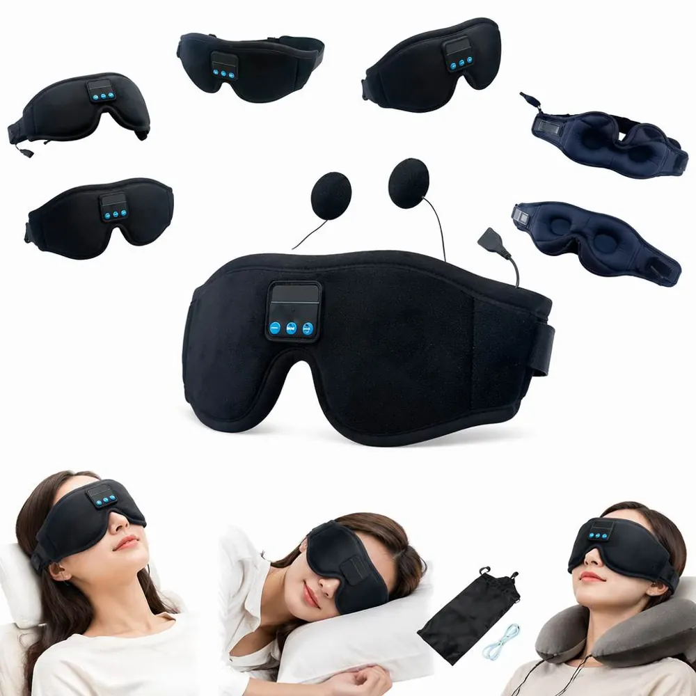 Bluetooth Sleep Eye Mask with Built-in Speakers for Music 2