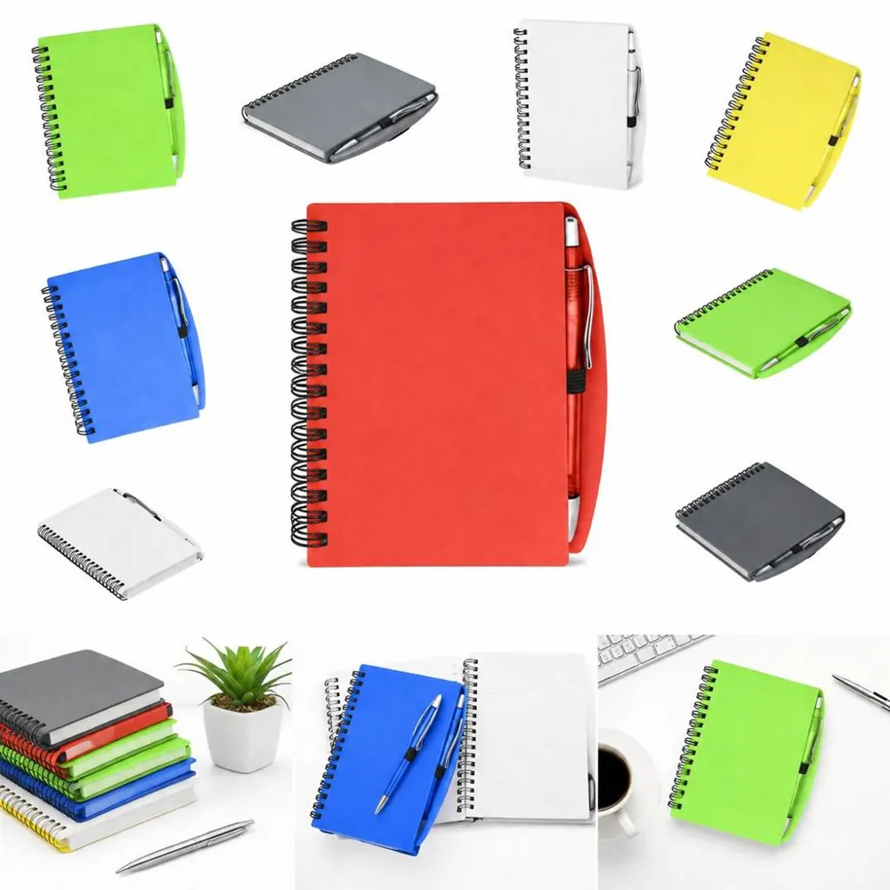 Softcover Spiral Notebook with Pen Loop, 6-Color Matte Cover 2