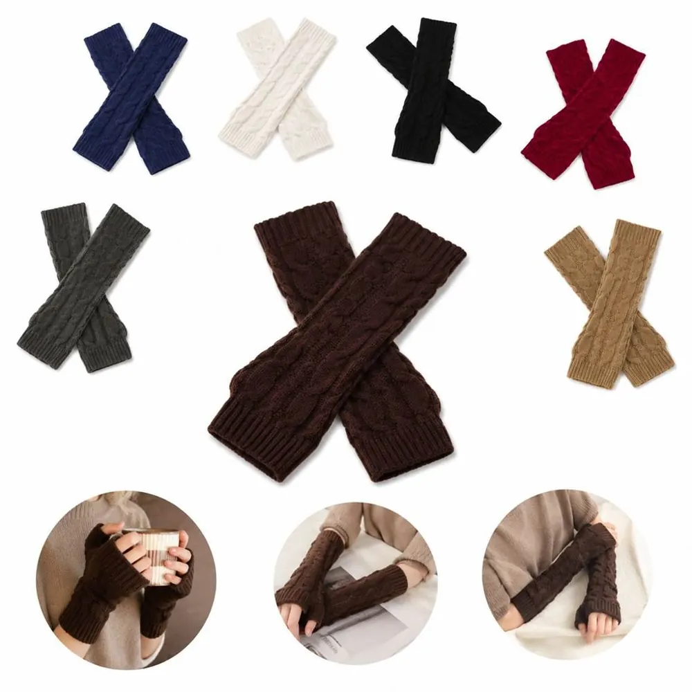 Fingerless Knit Gloves for Warmth and Full Finger Dexterity 2