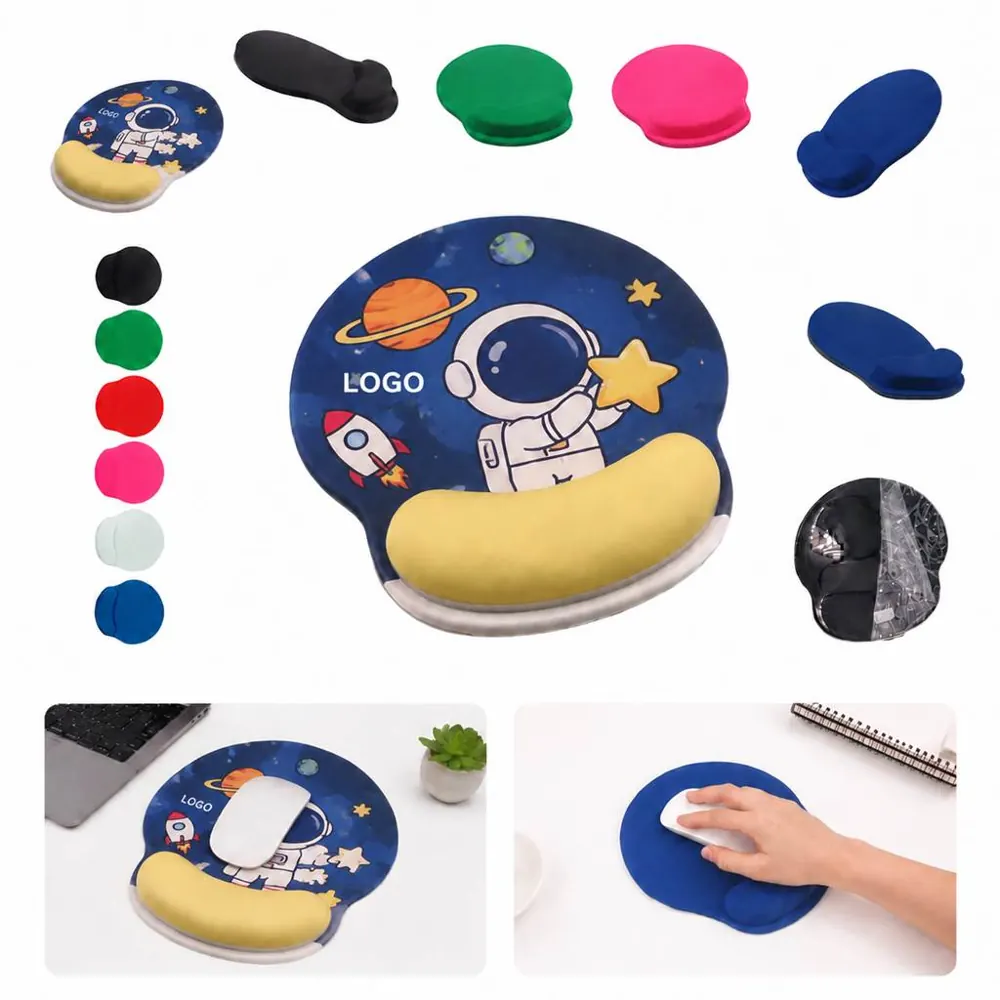 Ergonomic EVA Wrist Rest Mouse Pad with Non-Slip Rubber Base