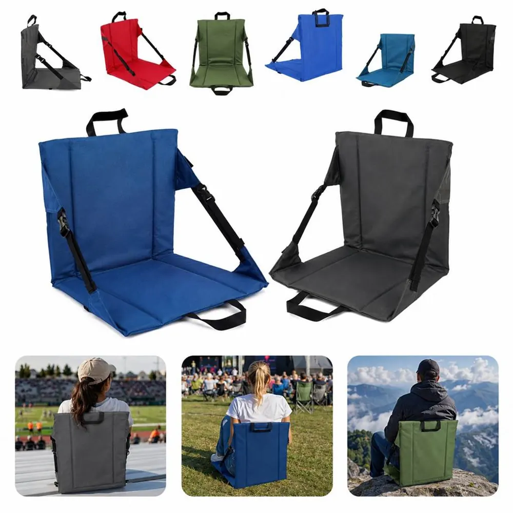 Foldable Oxford Stadium Seat Cushion with Carry Handle 2